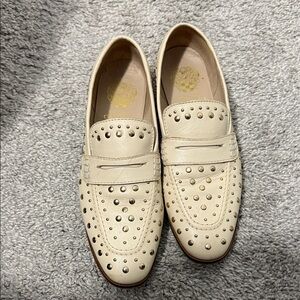 Vince Camuto Cream Studded Loafers